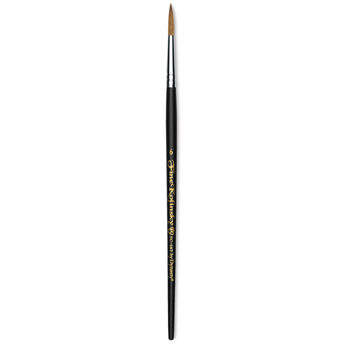 Dynasty Fine Kolinsky Watercolor Round - Size 6, Short Handle
