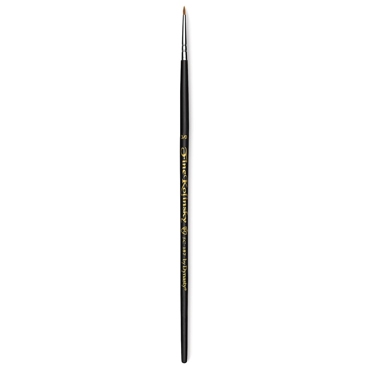 Dynasty Fine Kolinsky Watercolor Round - Size 3/0, Short Handle