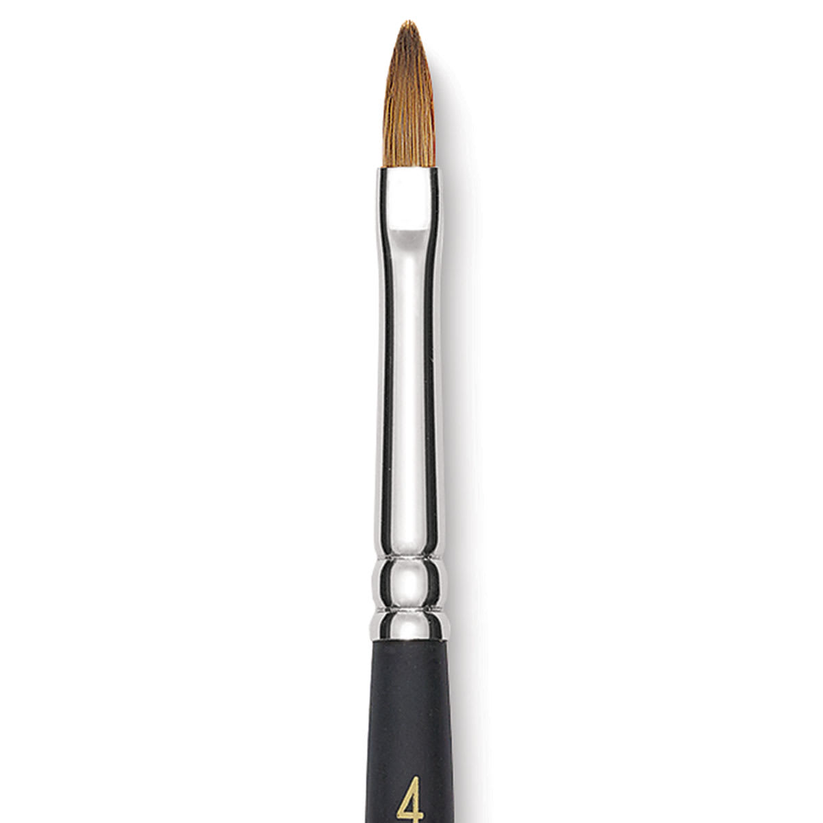 Blick Masterstroke Finest Red Sable Brush - Filbert, Size 4, Short Handle close-up
