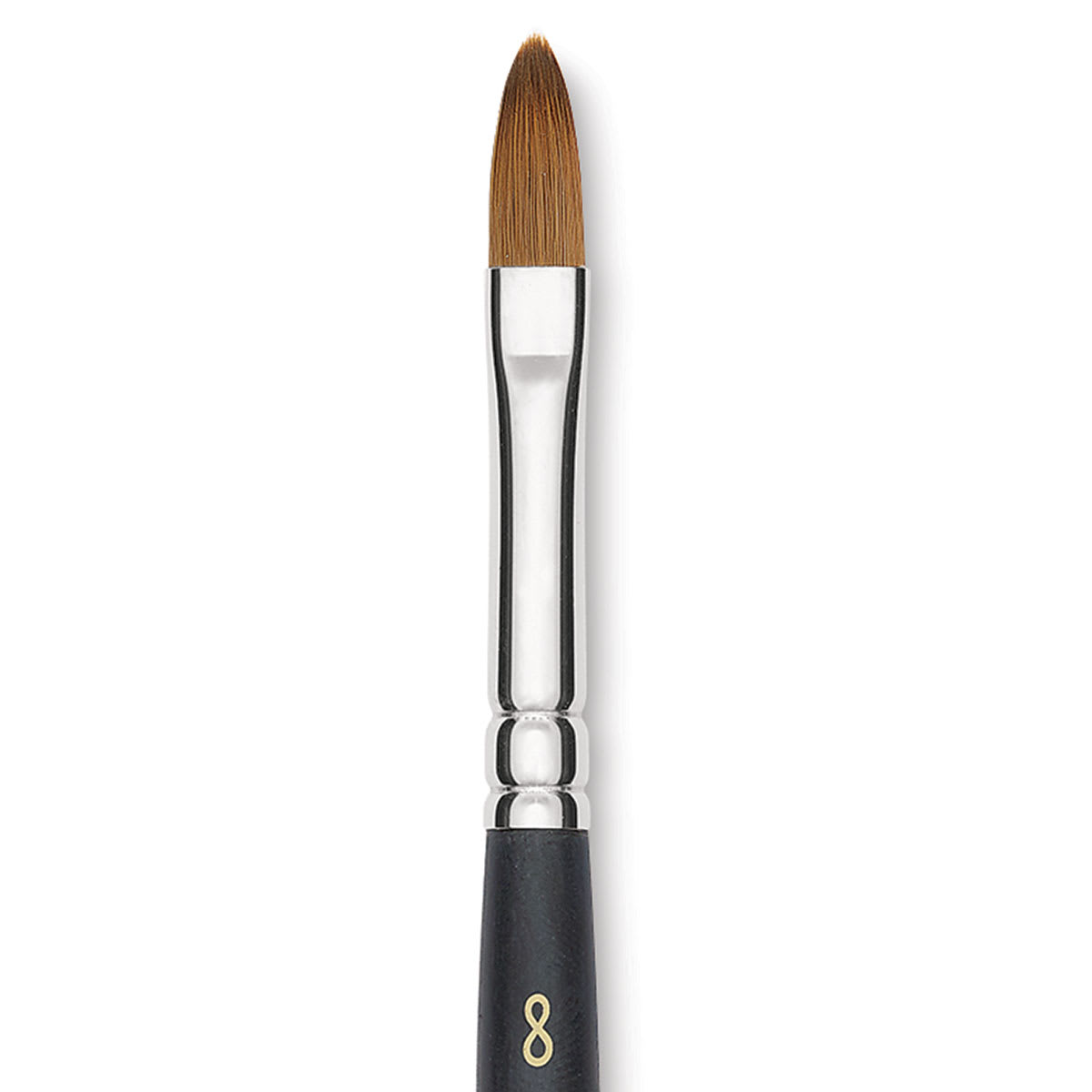 Blick Masterstroke Finest Red Sable Brush - Filbert, Size 8, Short Handle close-up
