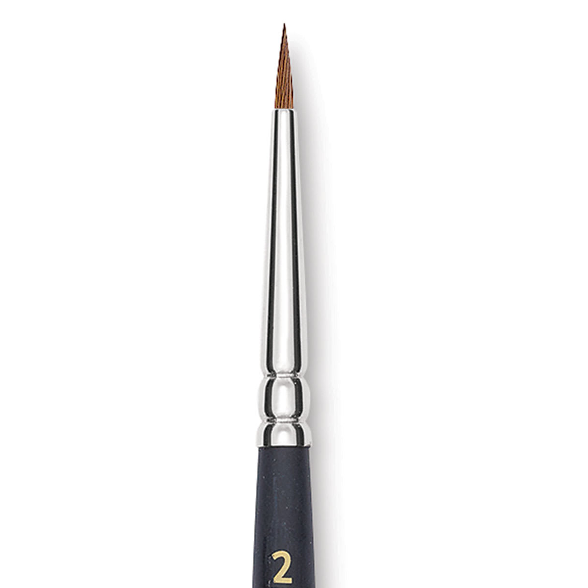 Blick Masterstroke Finest Red Sable Brush - Round, Size 2/0, Short Handle close-up