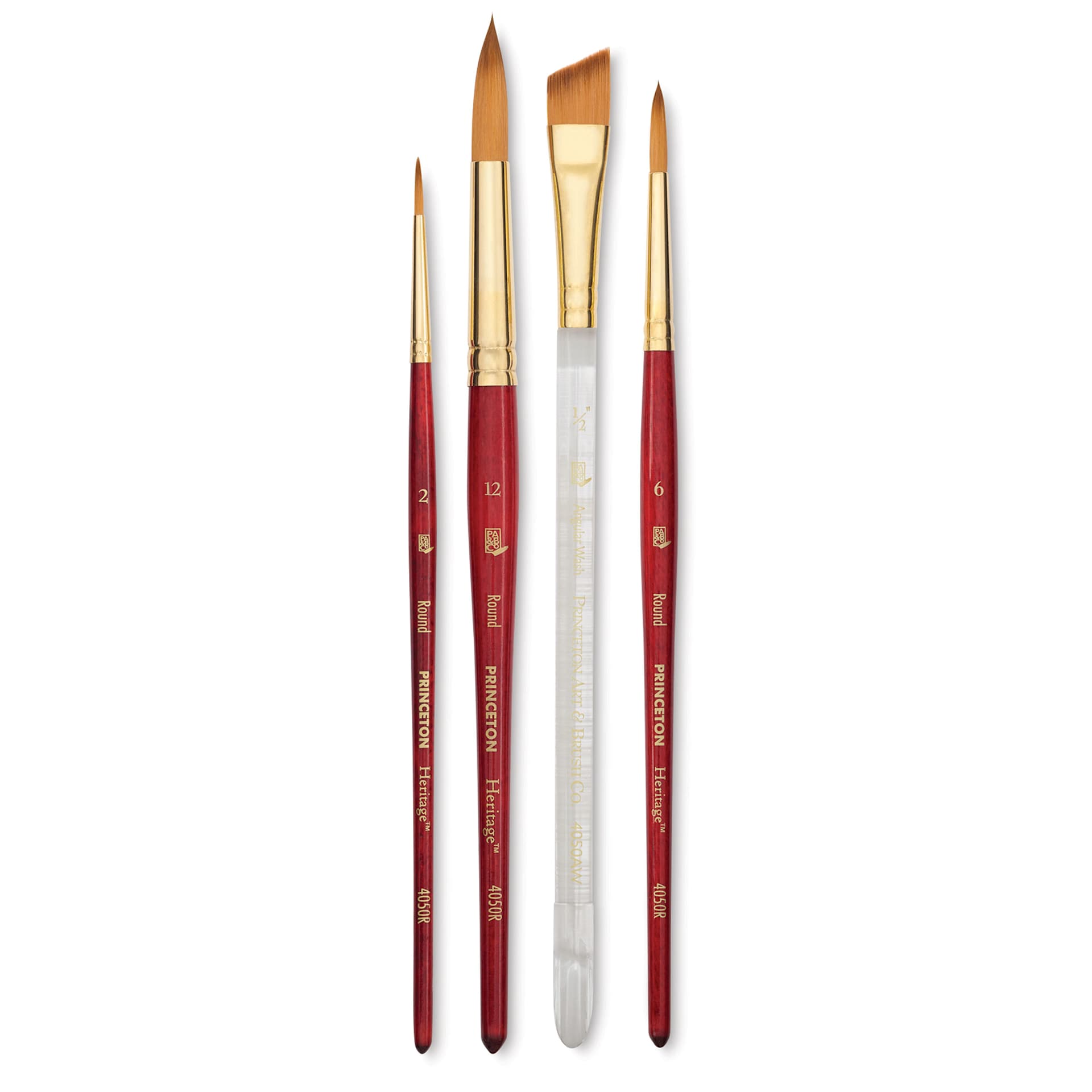 Princeton Series 4050 Heritage Synthetic Sable Brush Set - Blick Exclusive, Set of 4