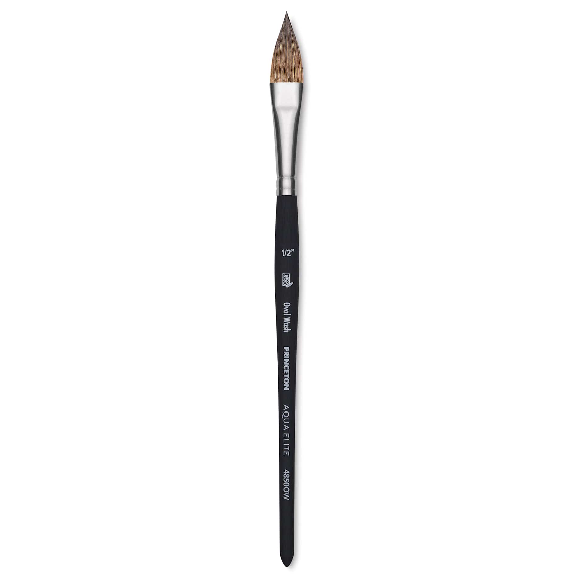 Princeton Aqua Elite Series 4850 Synthetic Brush- Oval Wash, Size 1/2", Short Handle