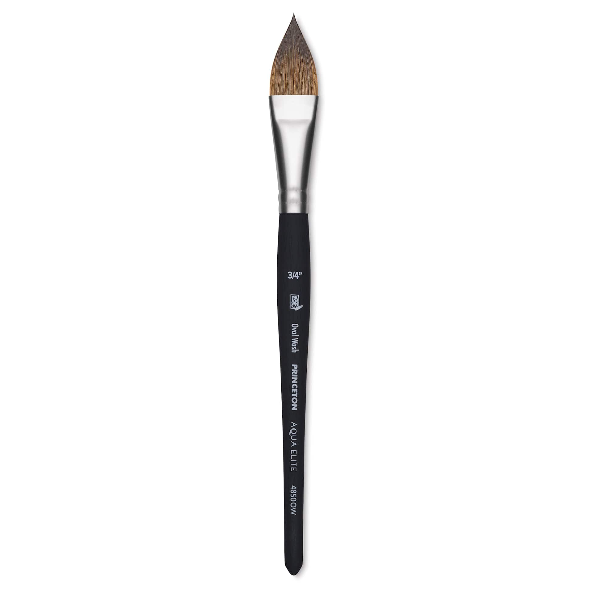Princeton Aqua Elite Series 4850 Synthetic Brush - Oval Wash, 3/4", Short Handle