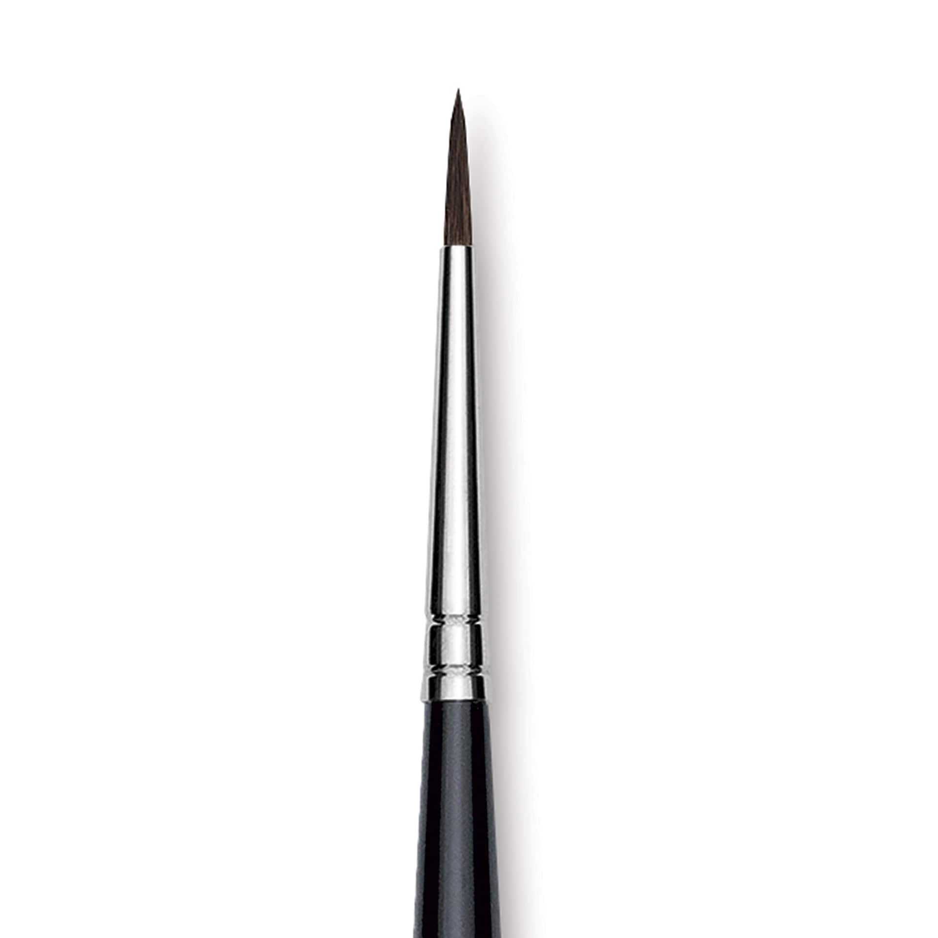 Da Vinci Casaneo Synthetic Squirrel Watercolor Brush - Round, Size 2, Short Handle, Synthetic, close up