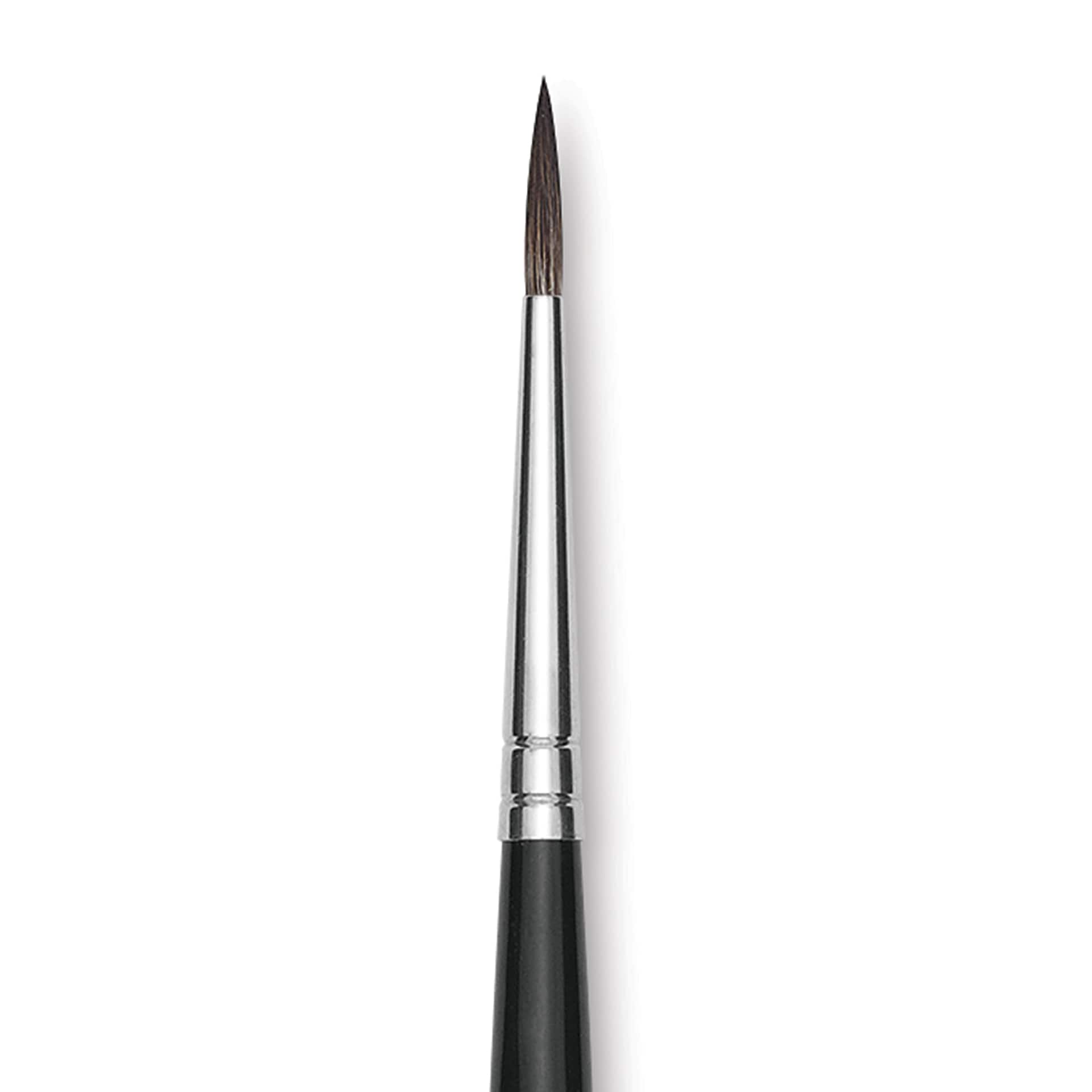 Da Vinci Casaneo Synthetic Squirrel Watercolor Brush - Round, Size 3, Short Handle, Synthetic, close up