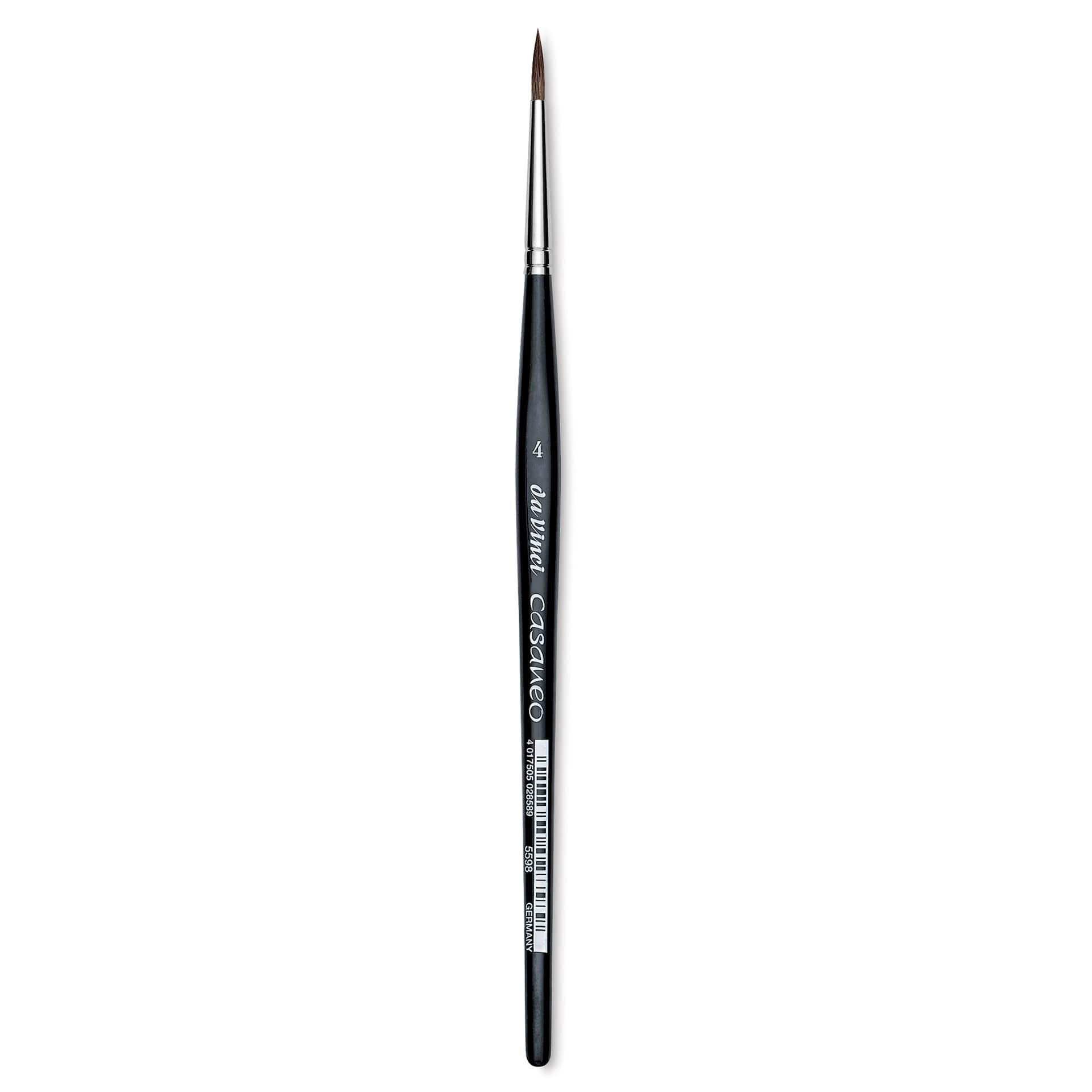 Da Vinci Casaneo Synthetic Squirrel Watercolor Brush - Round, Size 4, Short Handle, Synthetic