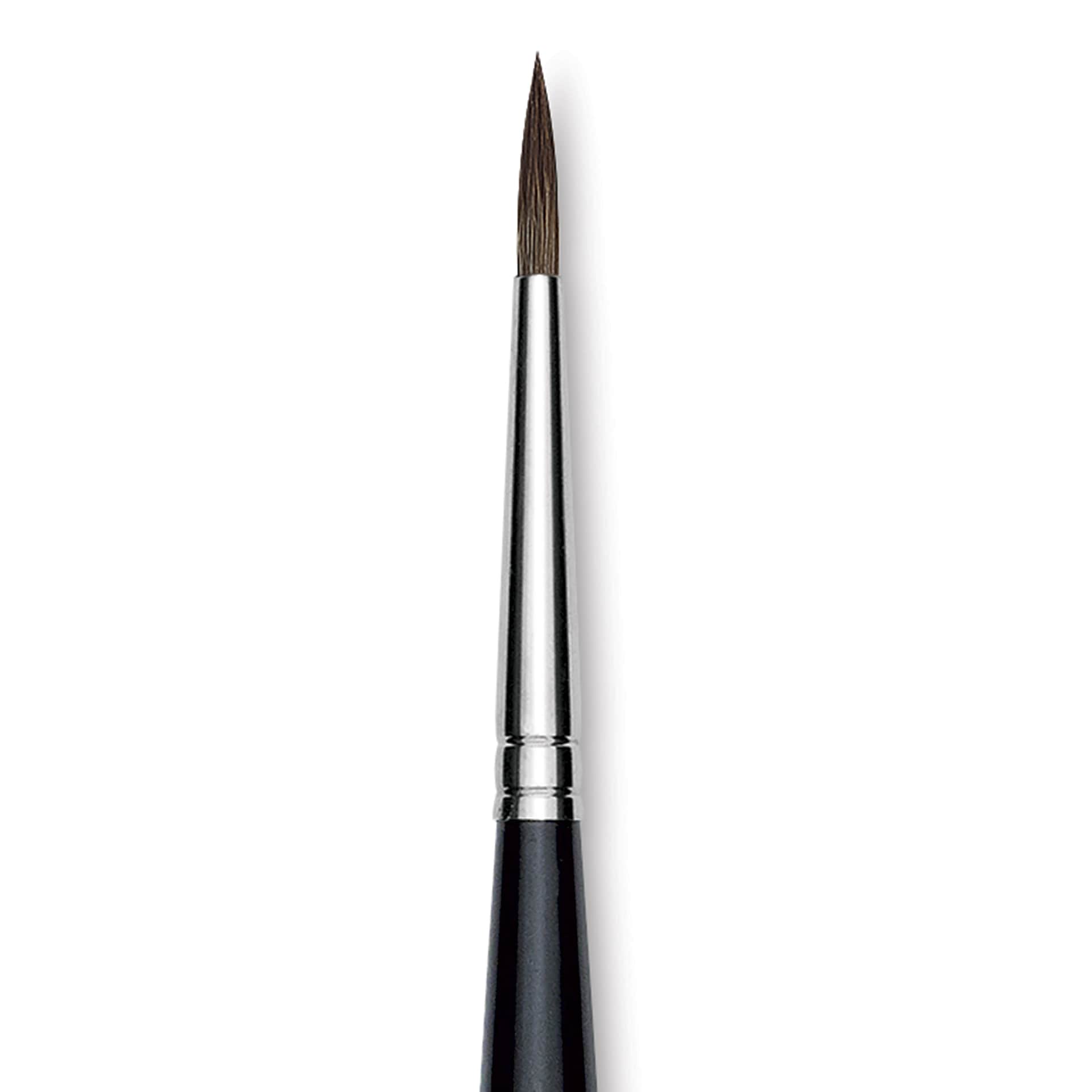 Da Vinci Casaneo Synthetic Squirrel Watercolor Brush - Round, Size 4, Short Handle, Synthetic, close up