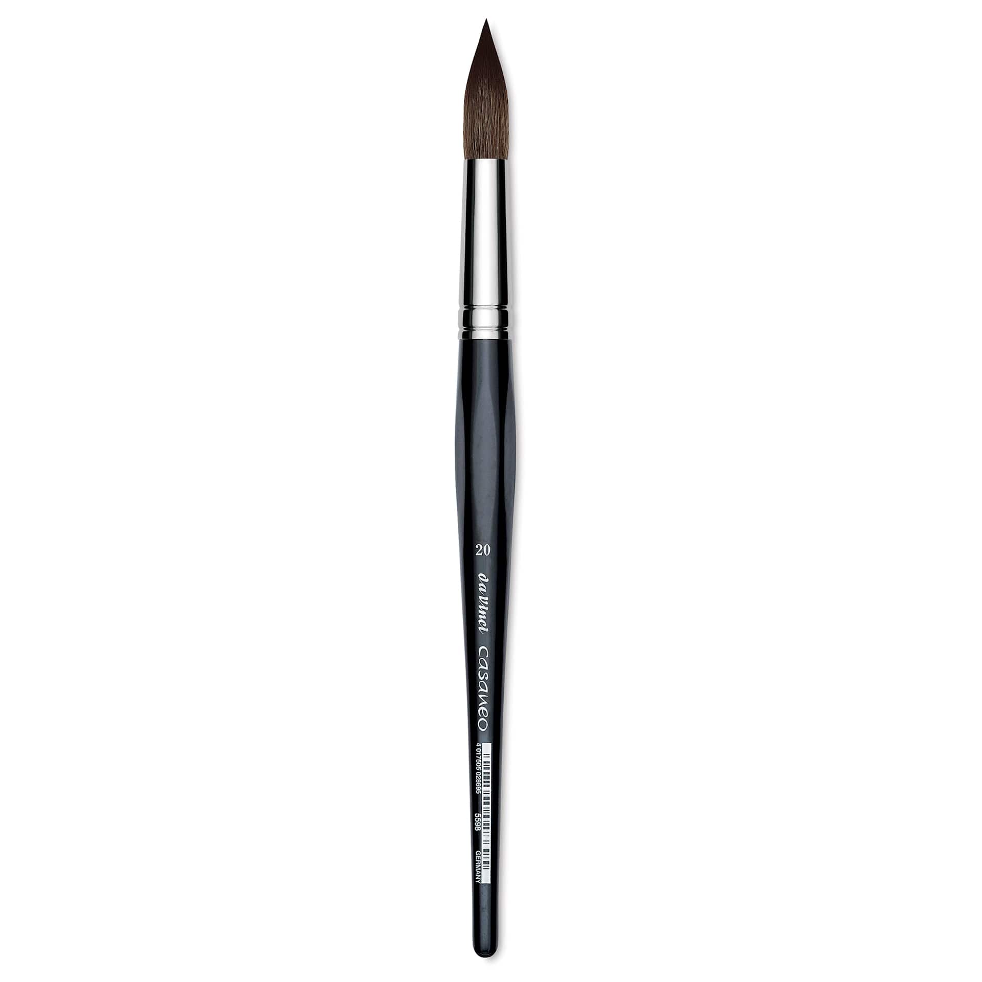 Da Vinci Casaneo Synthetic Squirrel Watercolor Brush - Round, Size 20, Short Handle, Synthetic
