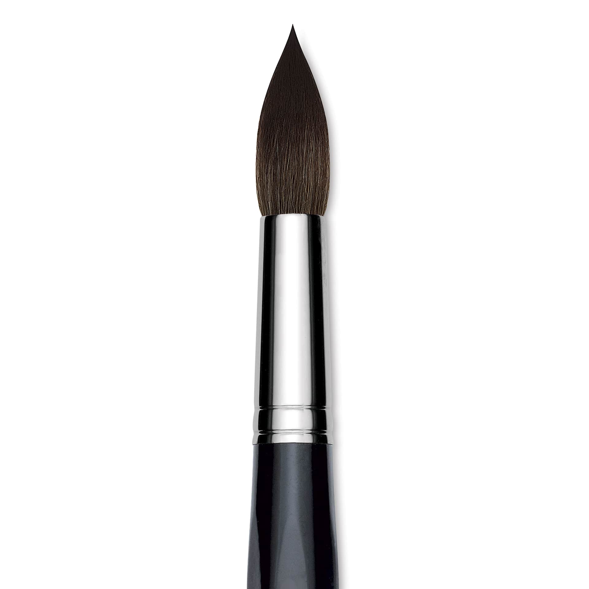 Da Vinci Casaneo Synthetic Squirrel Watercolor Brush - Round, Size 30, Short Handle, Synthetic, close up