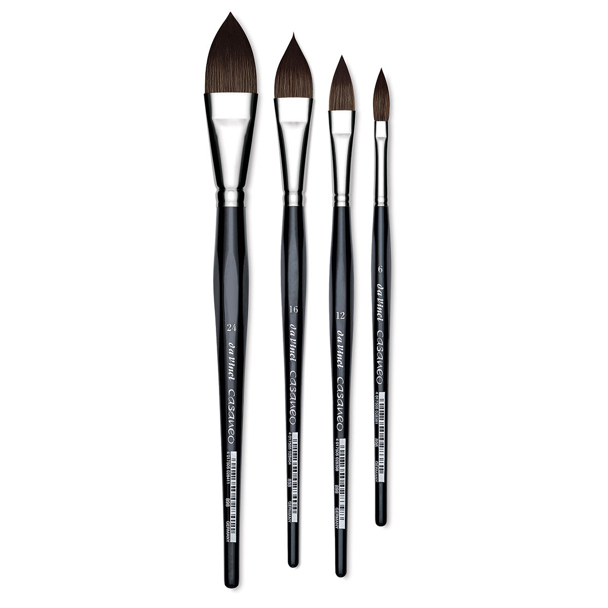 Da Vinci Casaneo Synthetic Squirrel Watercolor Brushes - Pointed Oval Washes upright Da Vinci Casaneo Synthetic Squirrel Watercolor Brushes - Pointed Oval Washes upright