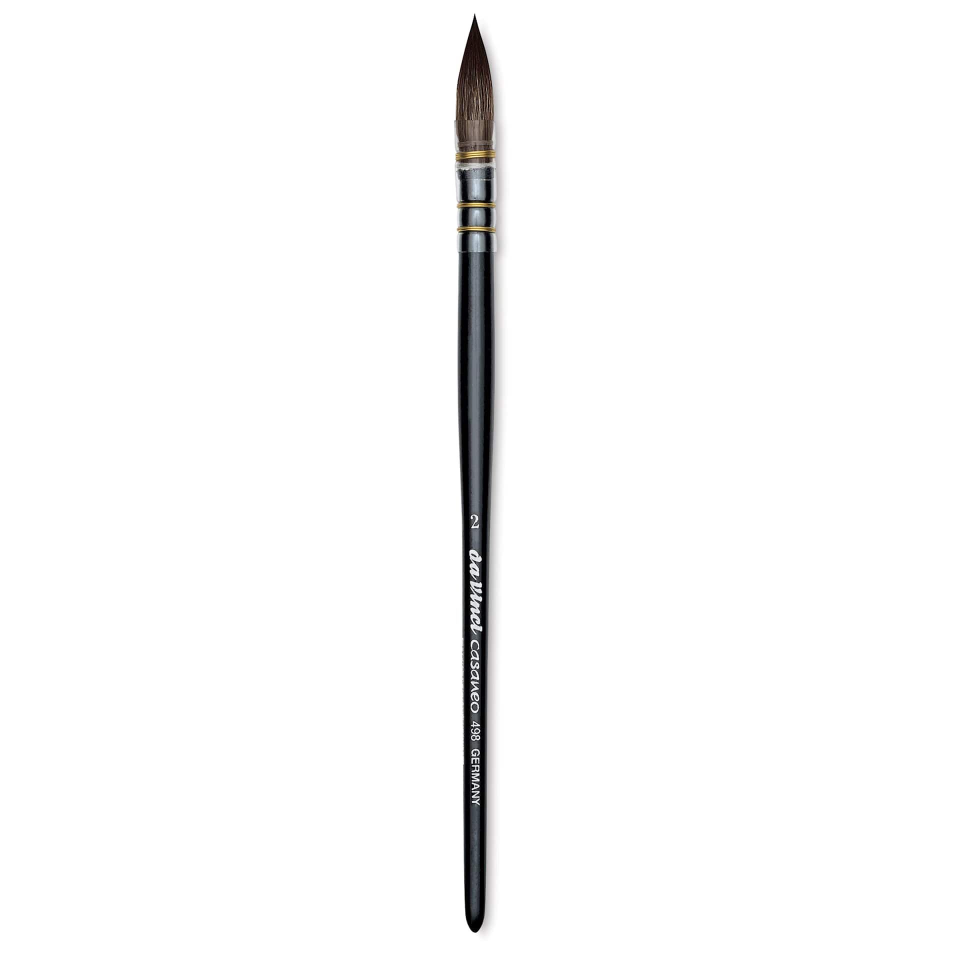 Da Vinci Casaneo Synthetic Squirrel Watercolor Brush - Quill Round Wash, Size 2, Short Handle, Synthetic