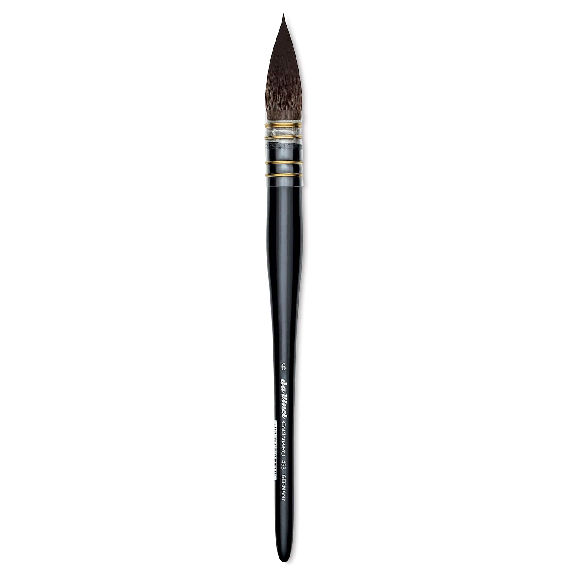 Da Vinci Casaneo Synthetic Squirrel Watercolor Brush - Quill Round Wash, Size 6, Short Handle, Synthetic