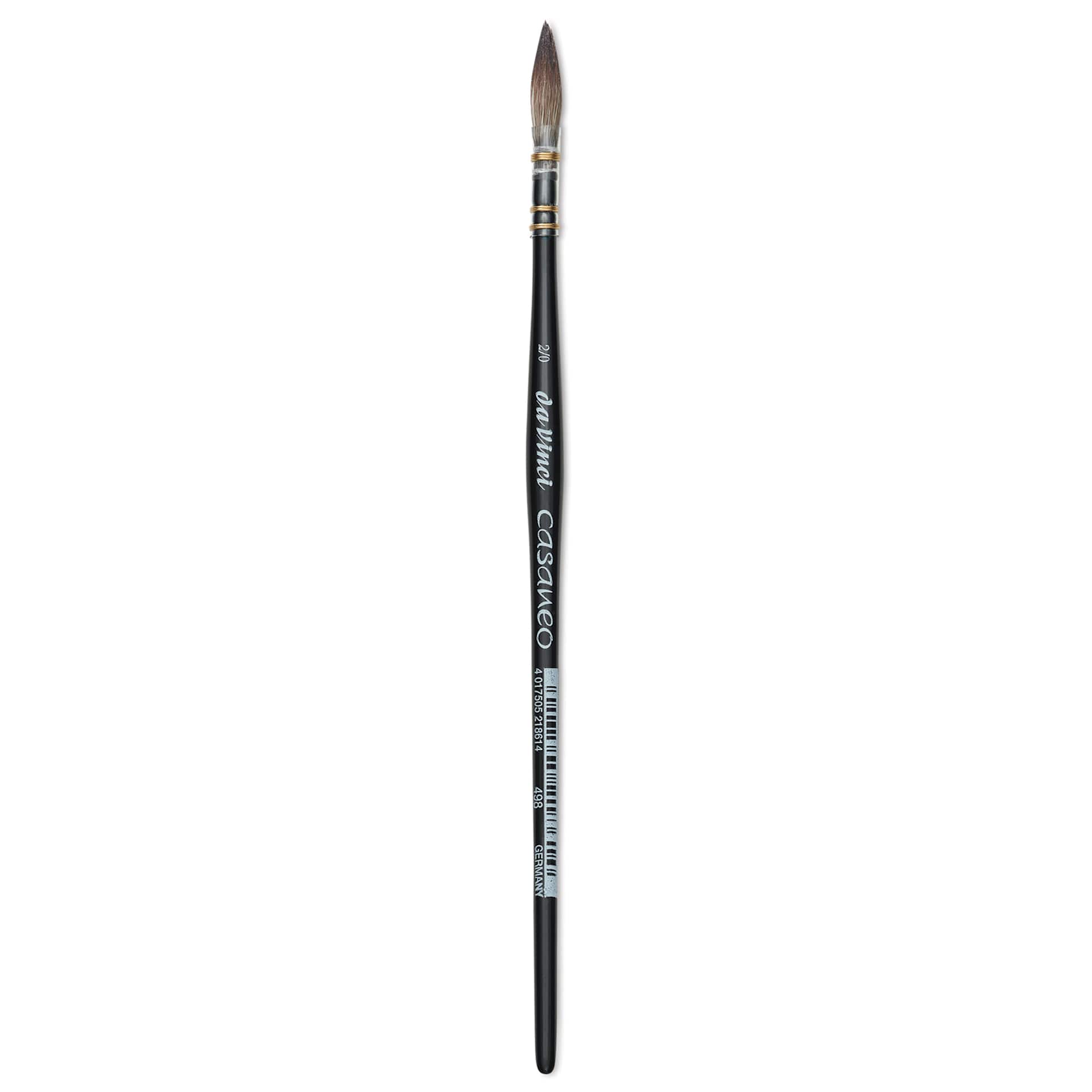 Da Vinci Casaneo Synthetic Squirrel Watercolor Brush -  Quill Round Wash, Size 2/0, Short Handle, Synthetic
