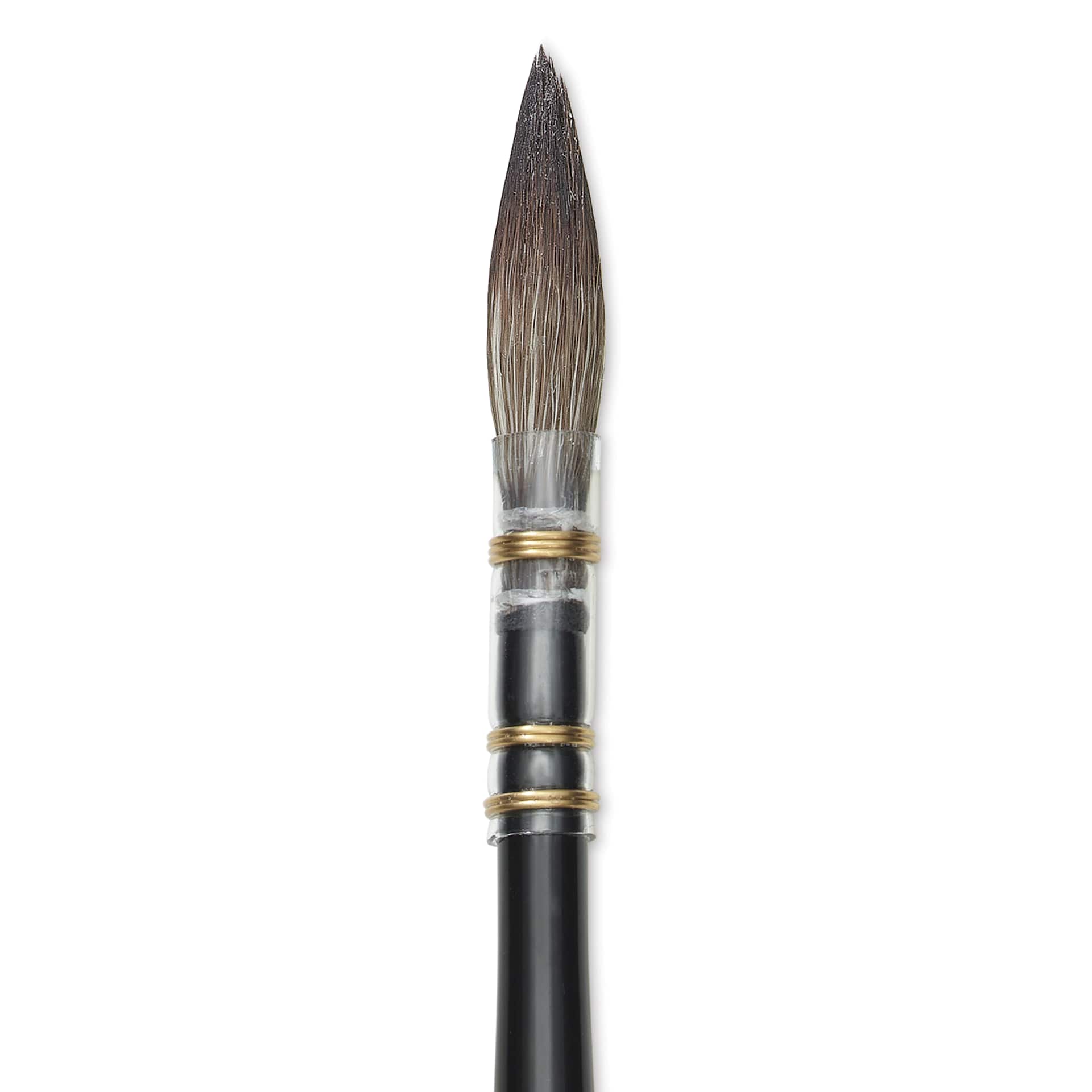 Da Vinci Casaneo Synthetic Squirrel Watercolor Brush -  Quill Round Wash, Size 2/0, Short Handle, Synthetic, close-up