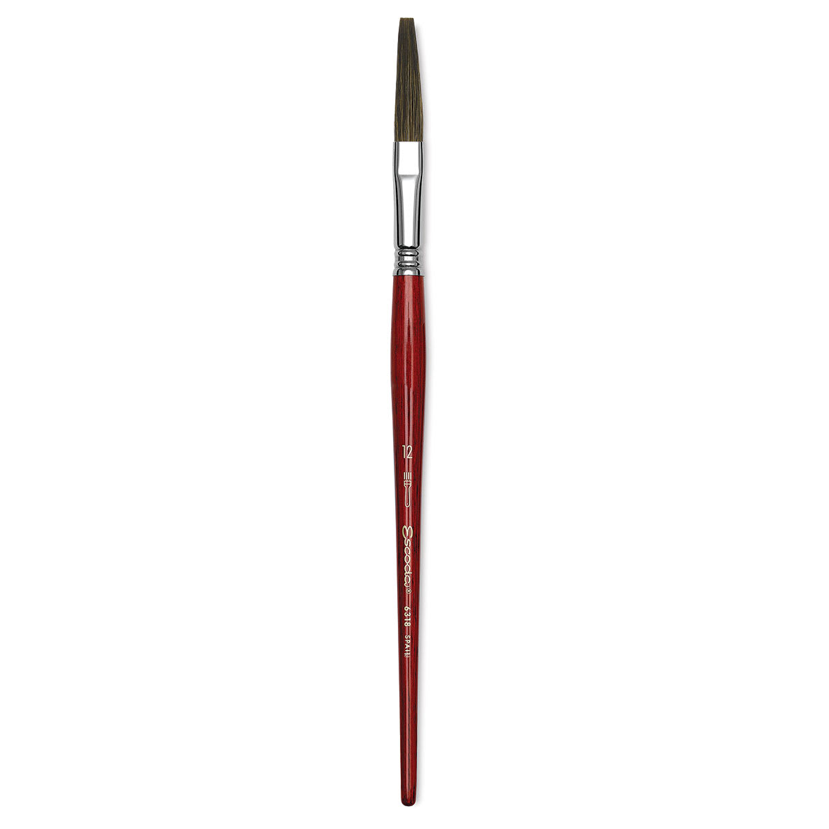 Escoda Light Ox Hair Highliner Brush - Flat, Size 12