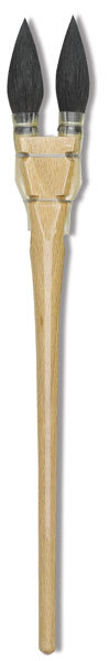 Luco Double Squirrel Round Brushes - 2 pointed round brush shown