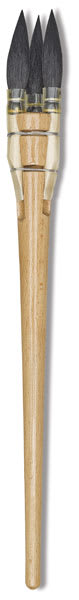 Luco Triple Squirrel Round Brushes - triple pointed round brush shown