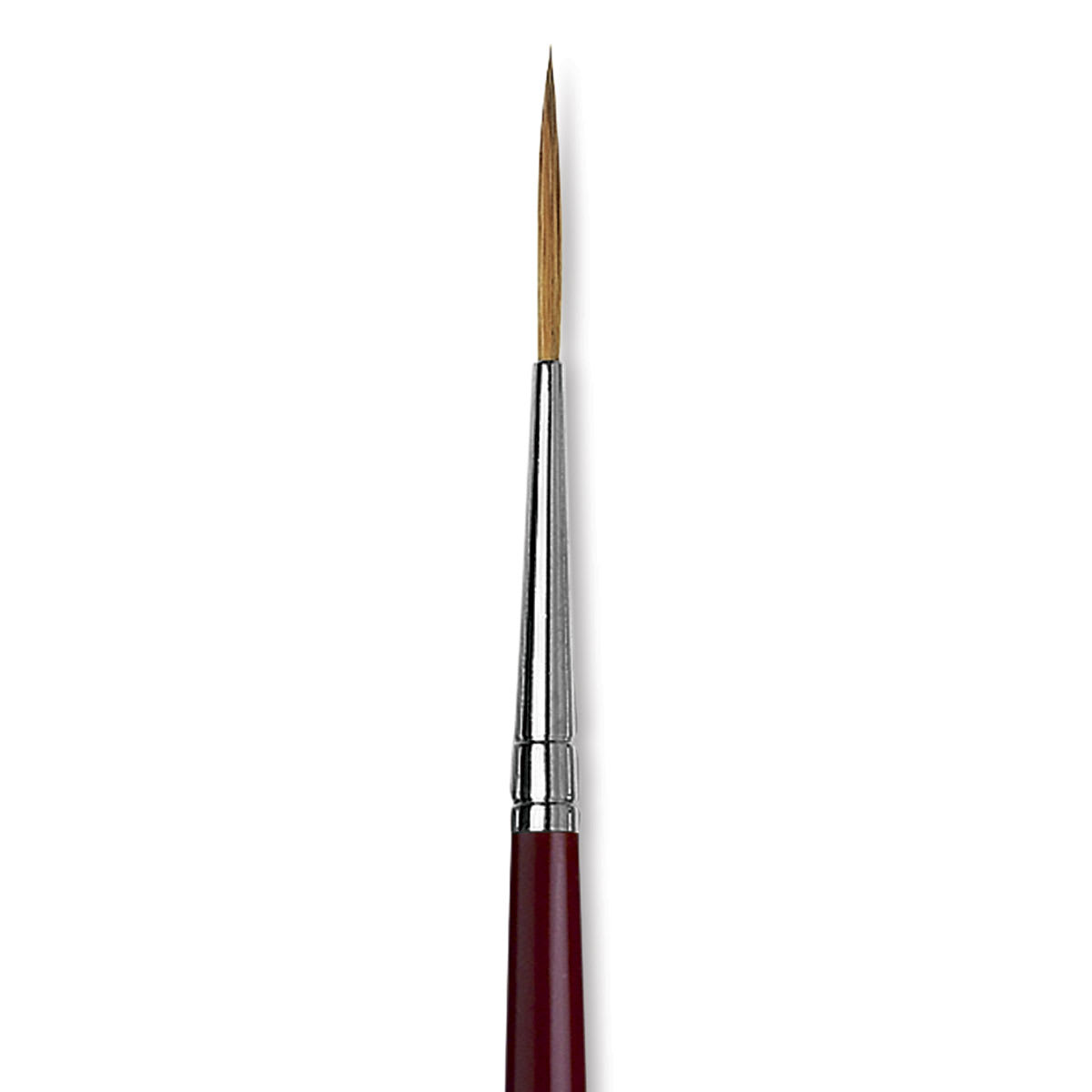 Da Vinci Kolinsky Red Sable Brush - Medium Pointed Liner, Long Handle, Size 2 close up