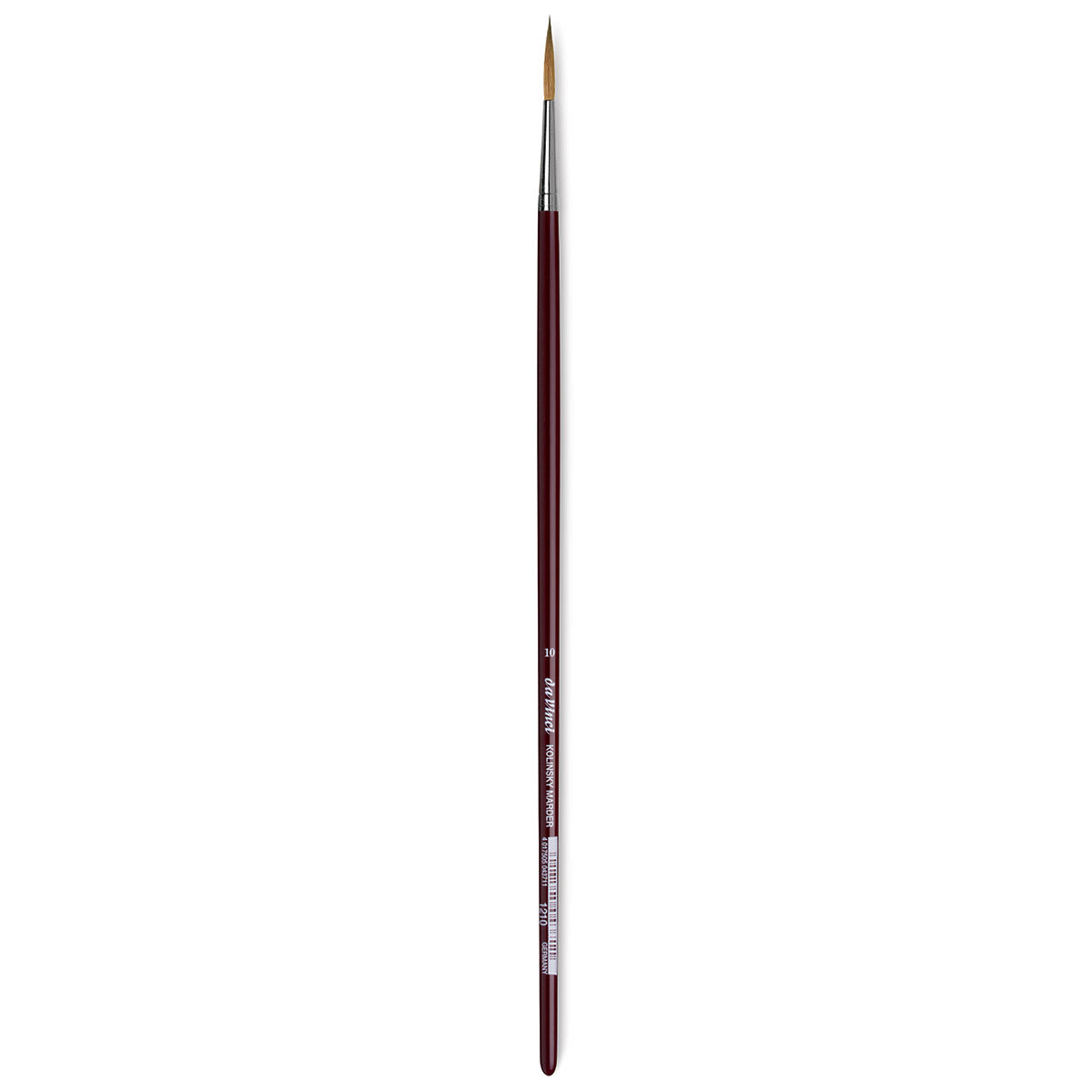 Da Vinci Kolinsky Red Sable Brush - Medium Pointed Liner, Long Handle, Size 10