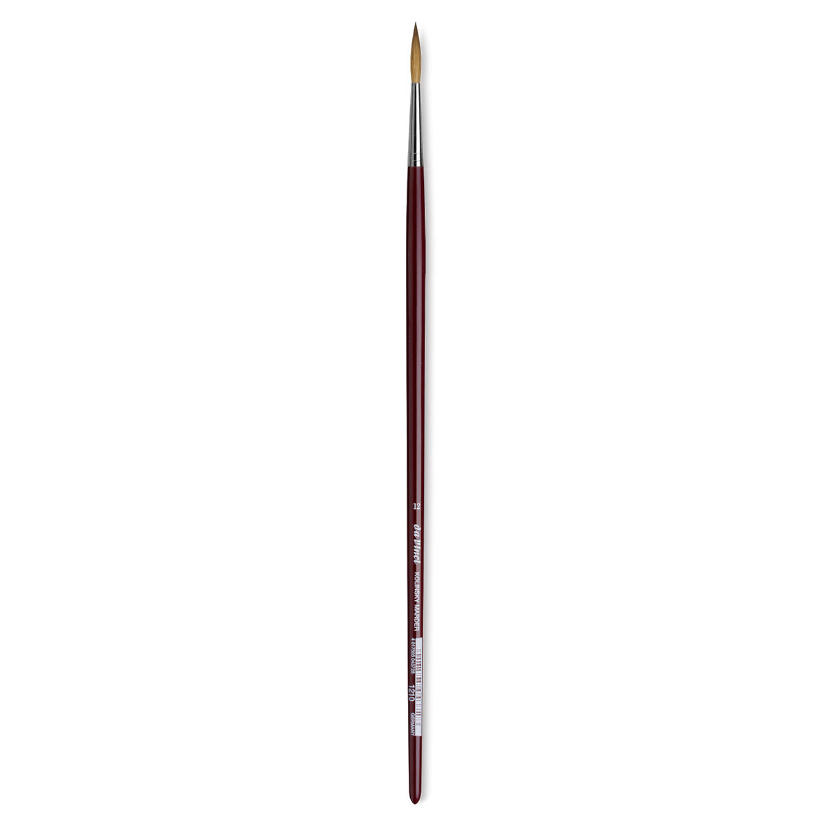 Da Vinci Kolinsky Red Sable Brush - Medium Pointed Liner, Long Handle, Size 12