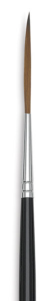 Da Vinci Kolinsky Red Sable Oil Brushes - Closeup of Long Pointed Liner
