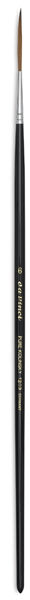 Da Vinci Kolinsky Red Sable Oil Brushes - Long Pointed Liner brush shown upright