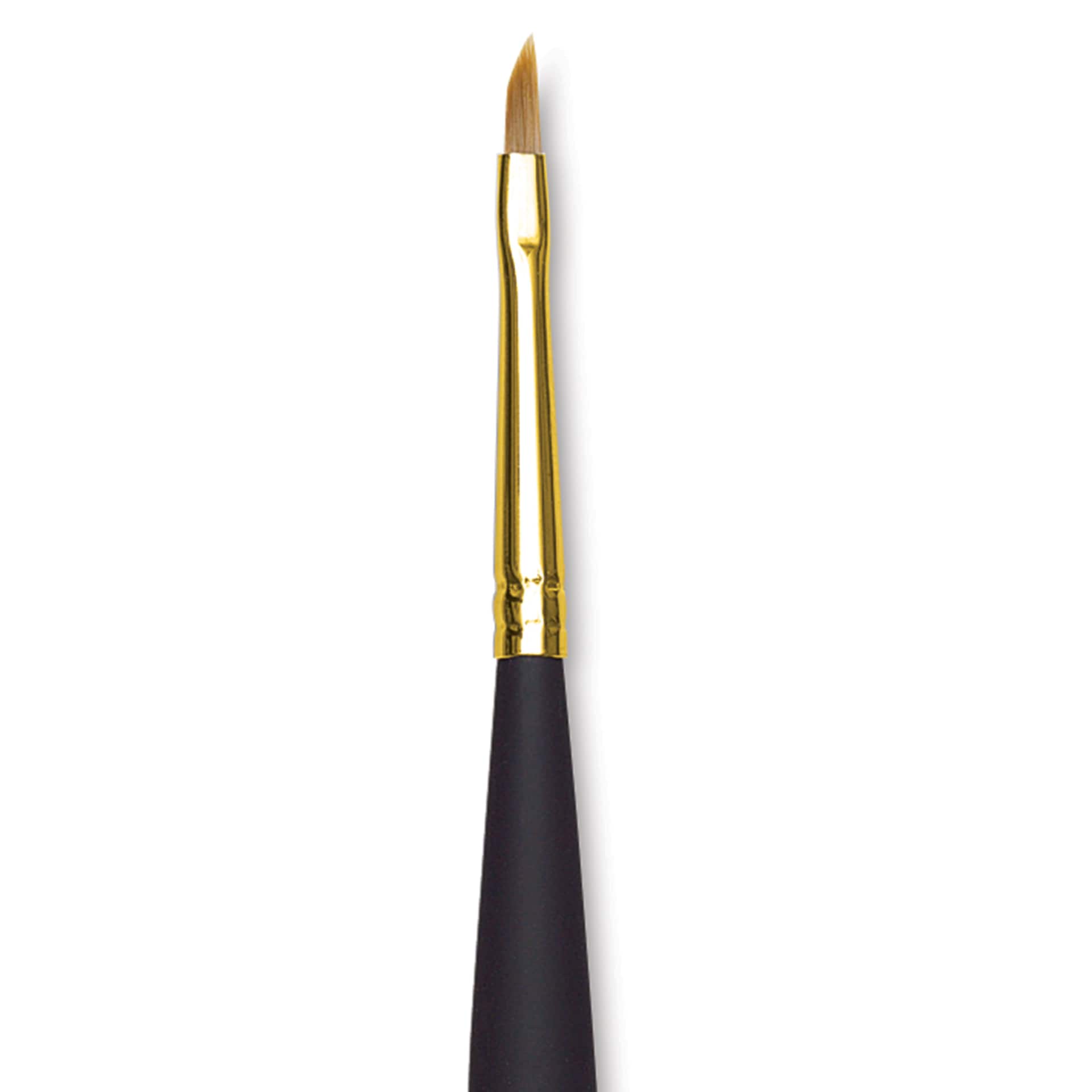 Princeton Mini Brush - Angular Shader, Mini Handle, Size 0, close-up