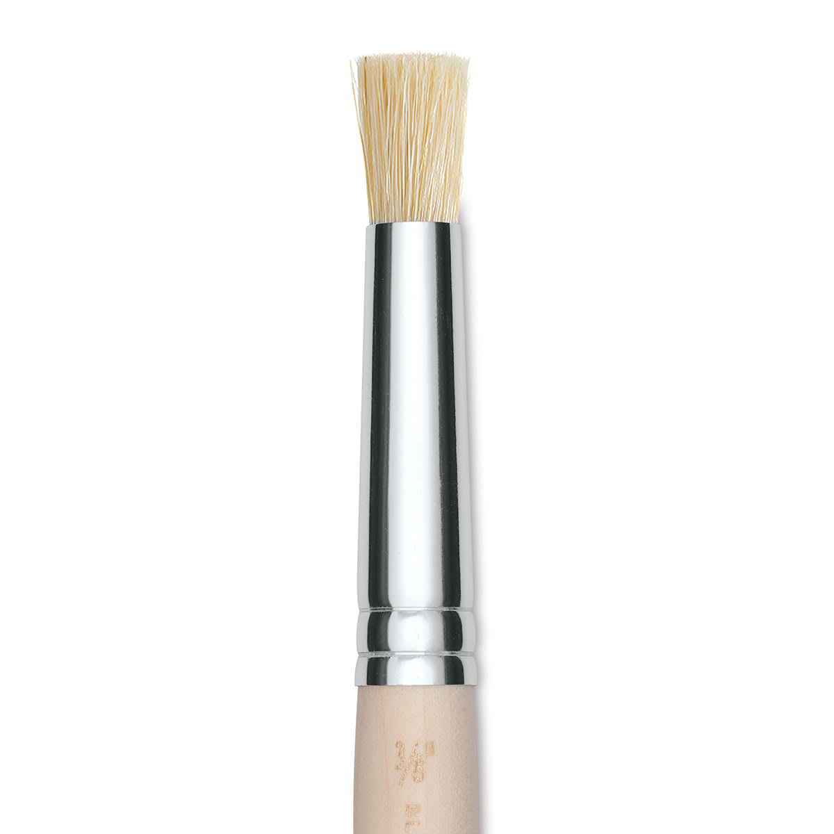 Blick Scholastic White Bristle Brush - Stencil Brush, 3/8" close up