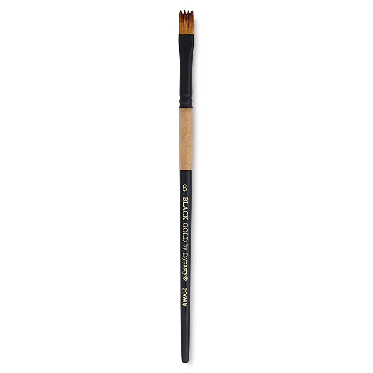 Dynasty Black Gold Brush - Wave, Short Handle, Size 8