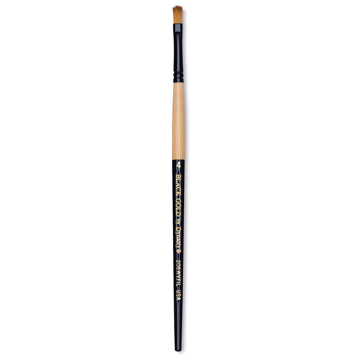Dynasty Black Gold Brush - Wave Filbert, Short Handle, Size 4
