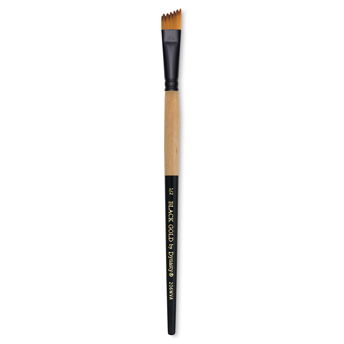 Dynasty Black Gold Brush - Wave Angle, Short Handle, 1/2"