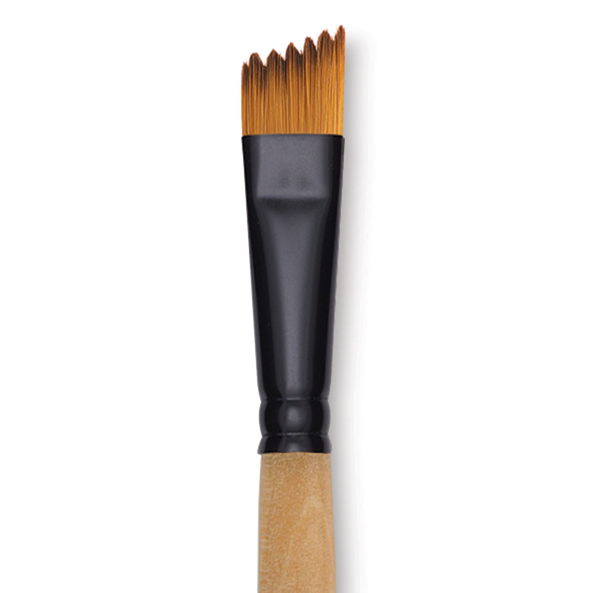 Dynasty Black Gold Brush - Wave Angle, Short Handle, 1/2" close up
