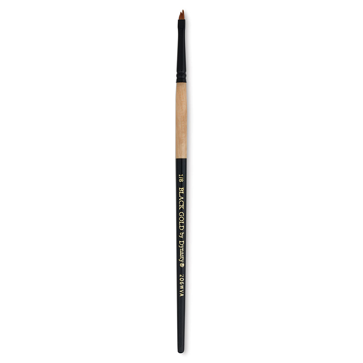 Dynasty Black Gold Brush - Wave Angle, Short Handle, 1/8"