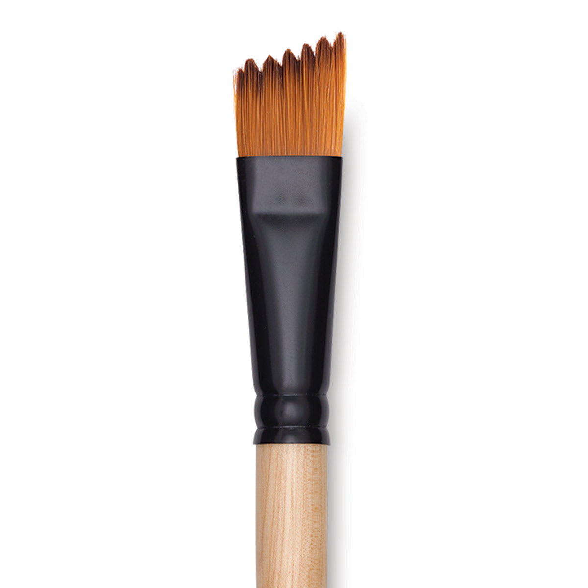 Dynasty Black Gold Brush - Wave Angle, Short Handle, 3/4" close up