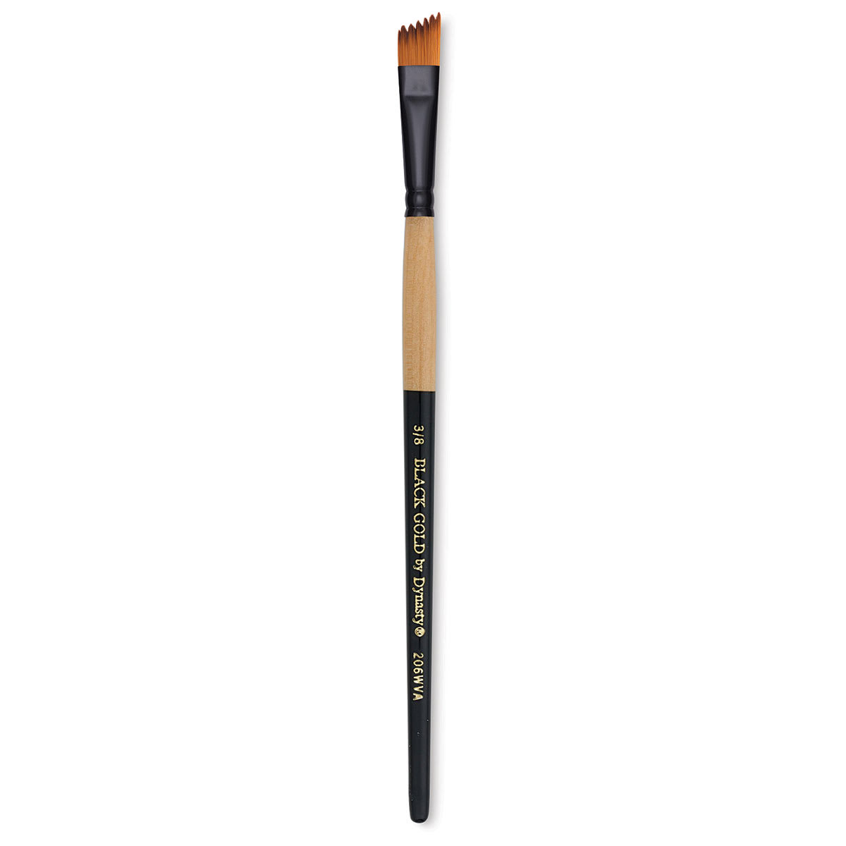 Dynasty Black Gold Brush - Wave Angle, Short Handle, 3/8"