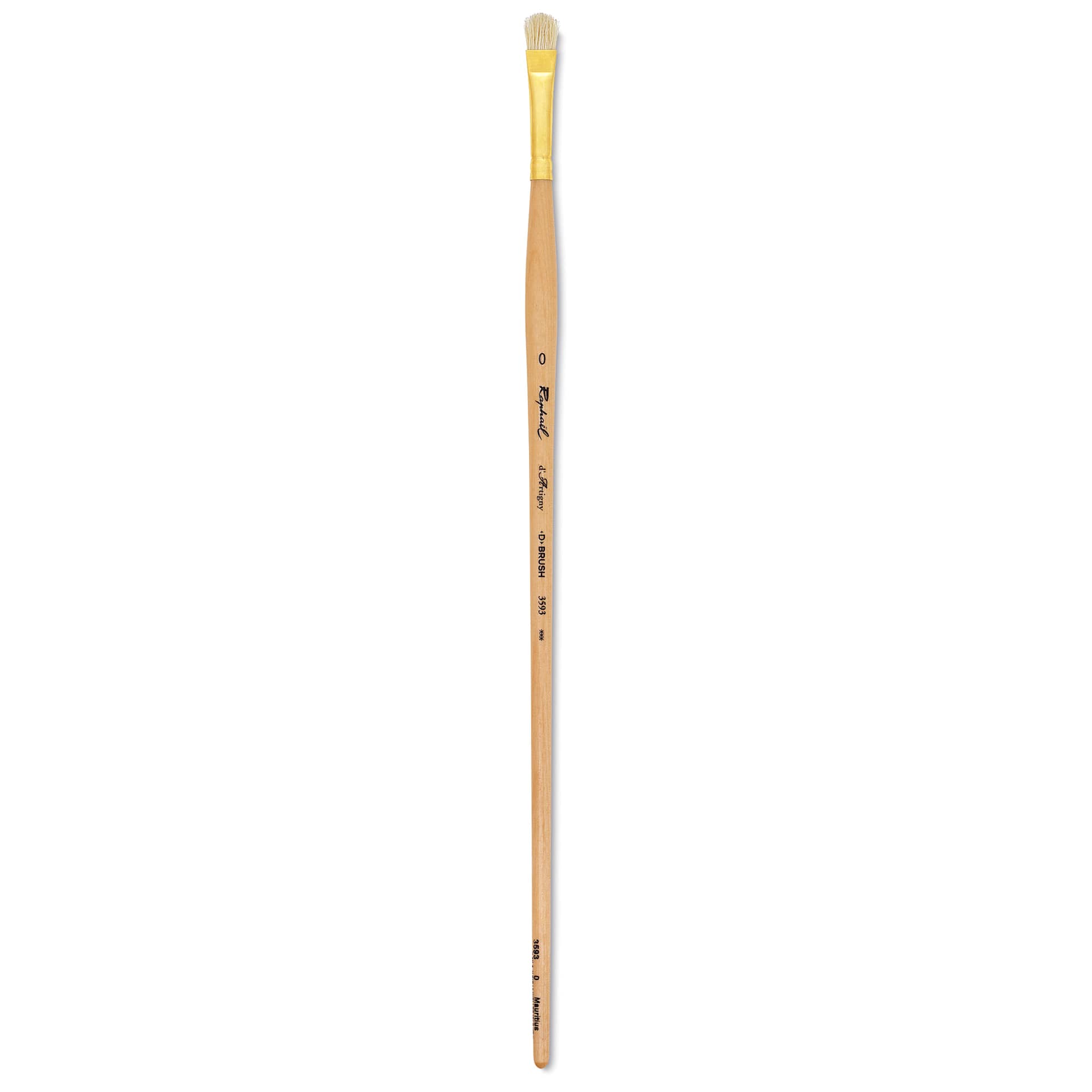 Raphaël D'Artigny Interlocked White Bristle Brush - D-Brush, Long Handle, Size 0 full length