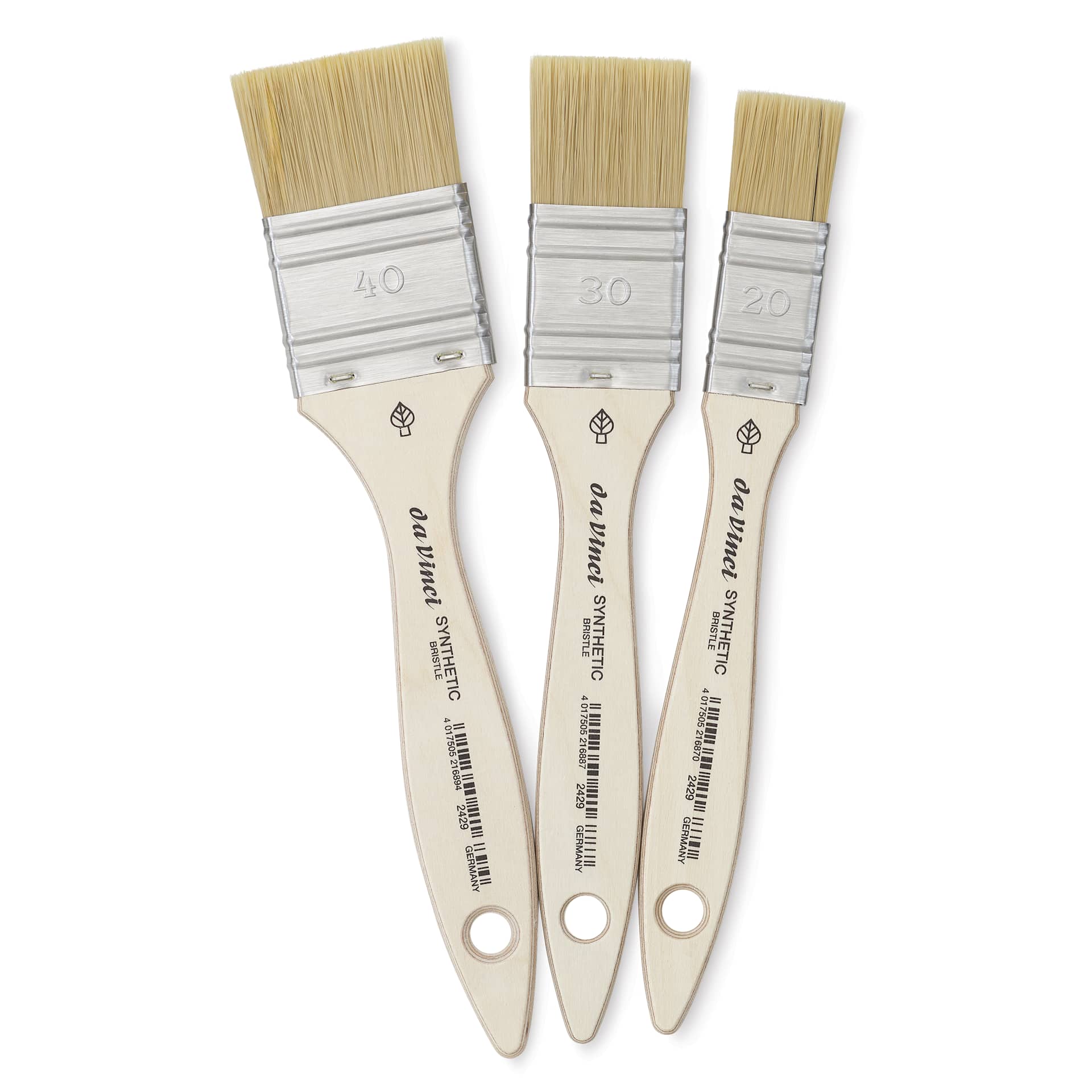 Da Vinci Synthetic Bristle Mottler Brushes - 5014 Mottler, Set of 3