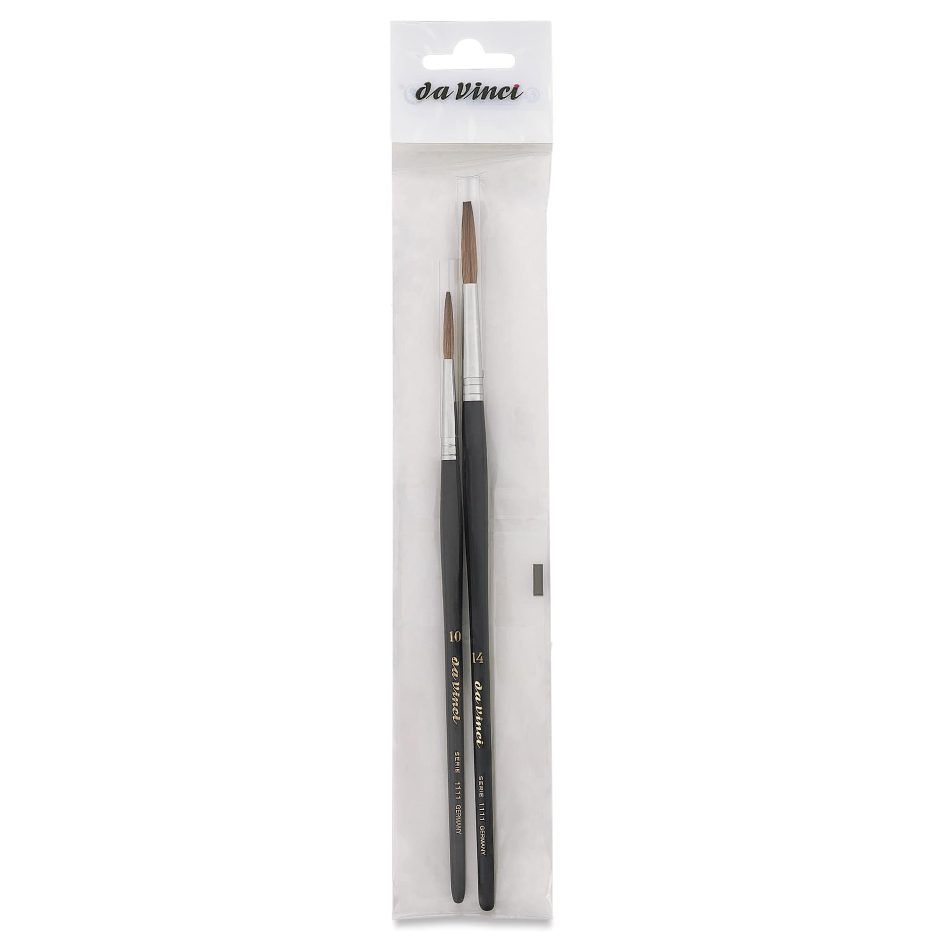 Da Vinci Kolinsky Red Sable Lettering Brushes - Short Handle, Set of 2