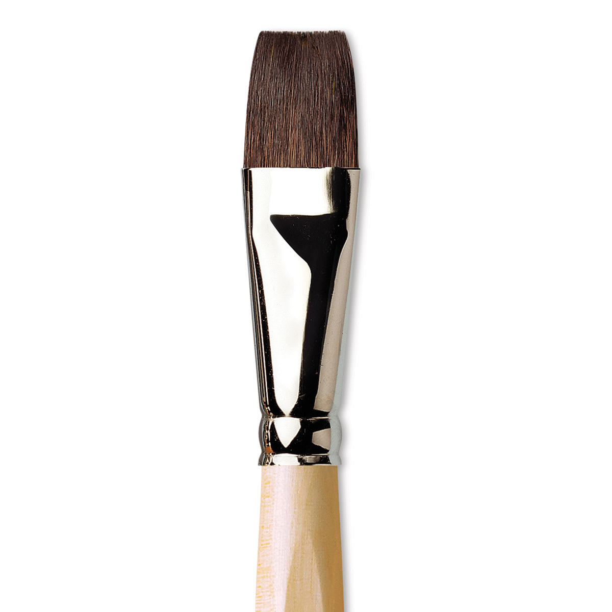 Da Vinci Petit Gris Pur Blue Squirrel Brush - Flat Wash, Short Handle, Size 18 close up