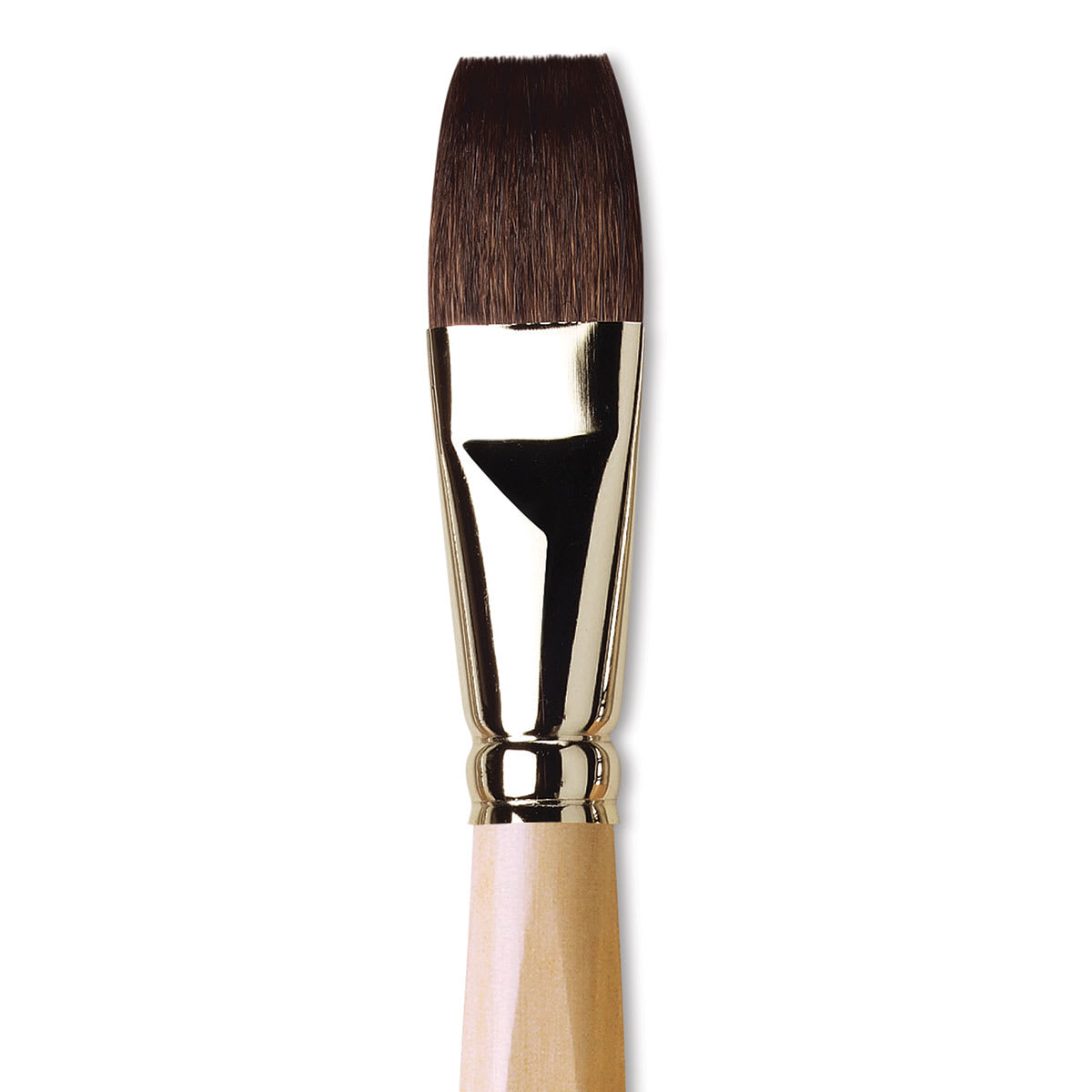 Da Vinci Petit Gris Pur Blue Squirrel Brush - Flat Wash, Short Handle, Size 20 close up