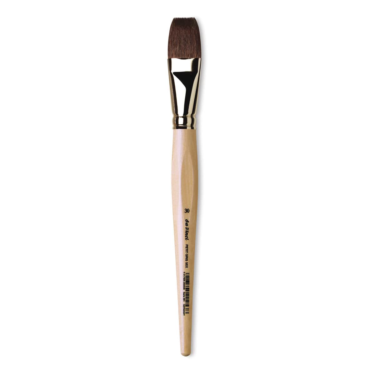 Da Vinci Petit Gris Pur Blue Squirrel Brush - Flat Wash, Short Handle, Size 30