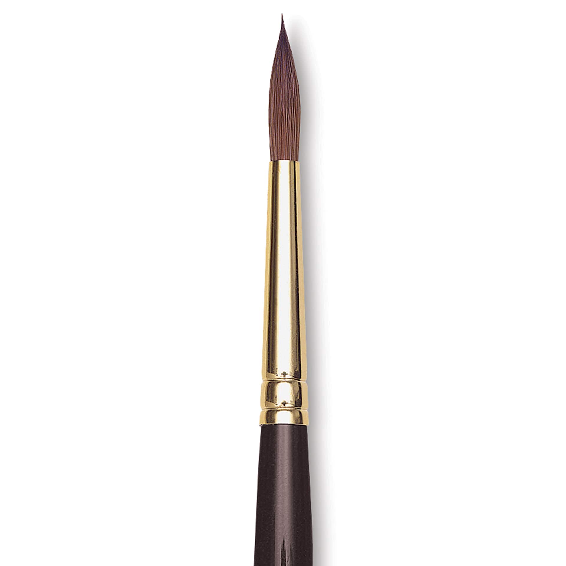 Da Vinci Harbin Kolinsky Brush - Sharp Round, Short Handle, Size 6, close up