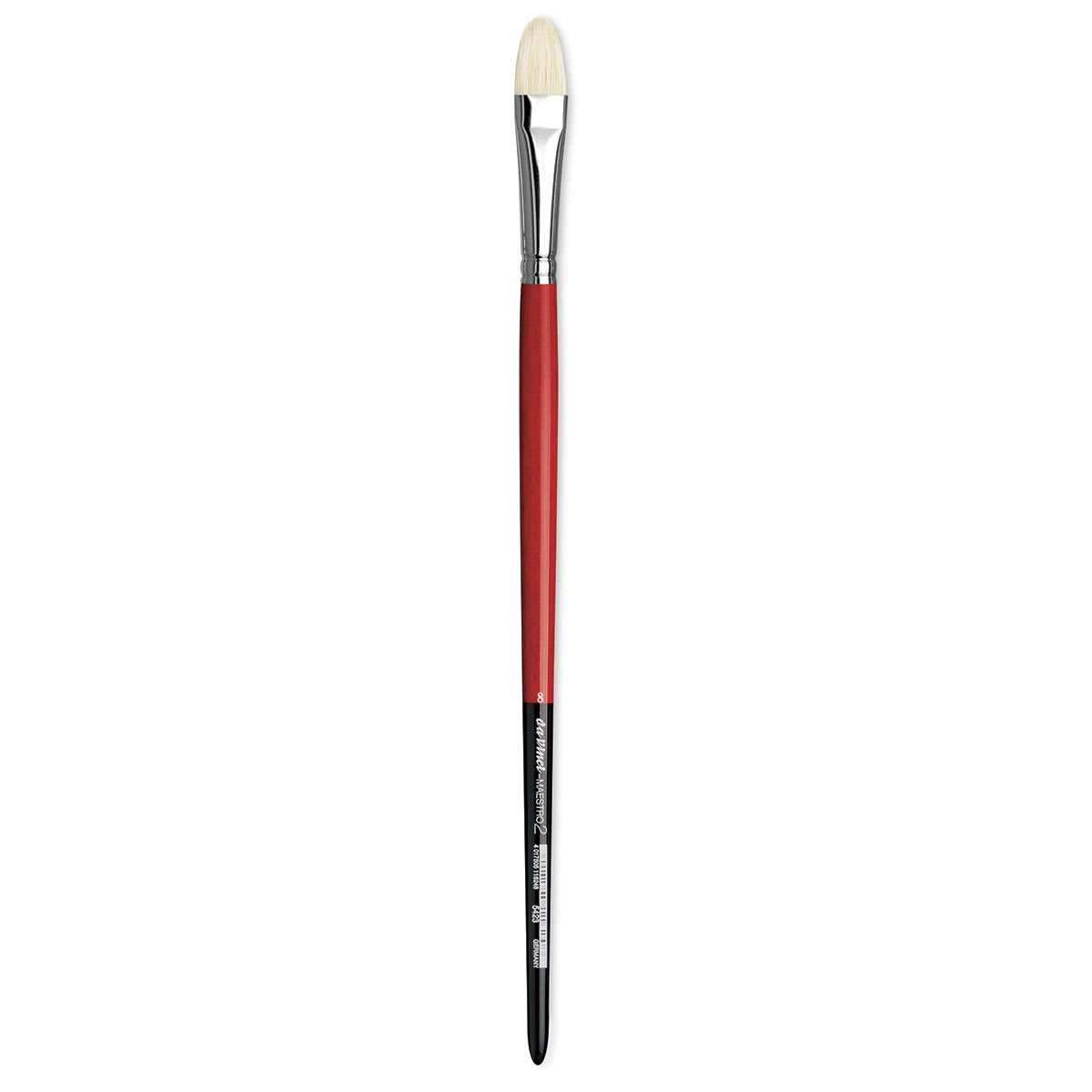 Da Vinci Maestro 2 Hog Bristle Brush - Short Filbert, Long Handle, Size 8