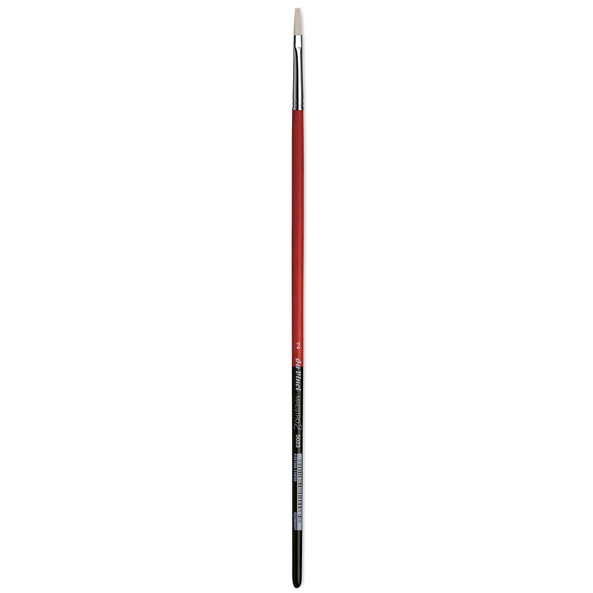 Da Vinci Maestro 2 Hog Bristle Brush - Flat, Long Handle, Size 2