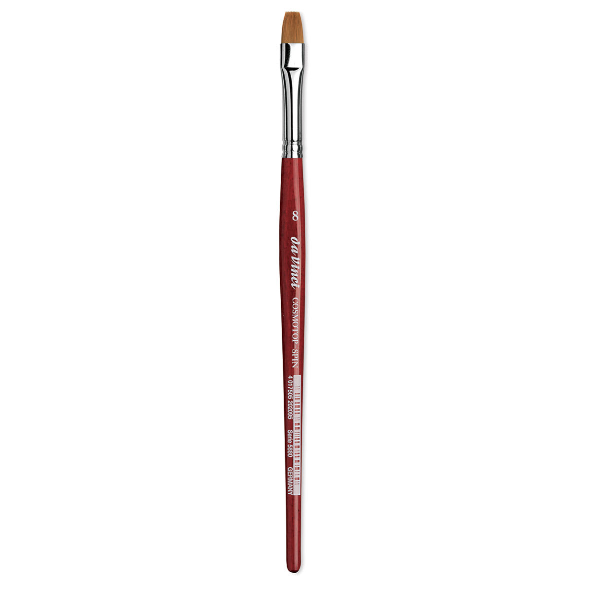 Da Vinci Cosmotop Spin Brush - Flat, Short Handle, Size 8
