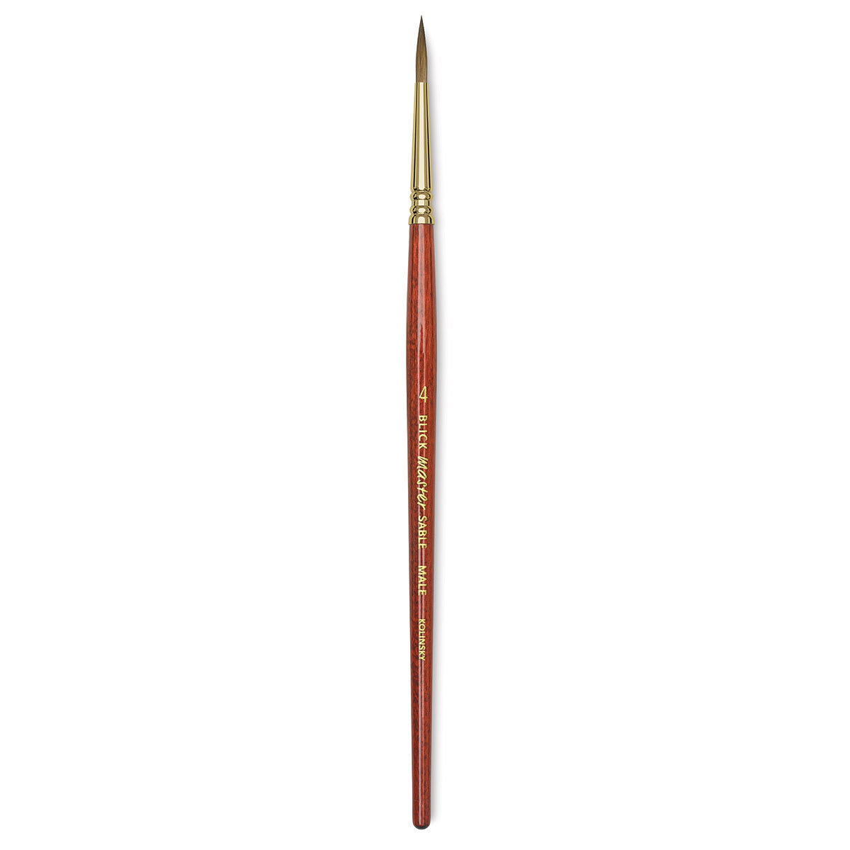 Blick Master Kolinsky Sable Brush - Pointed Round, Short Handle, Size 4