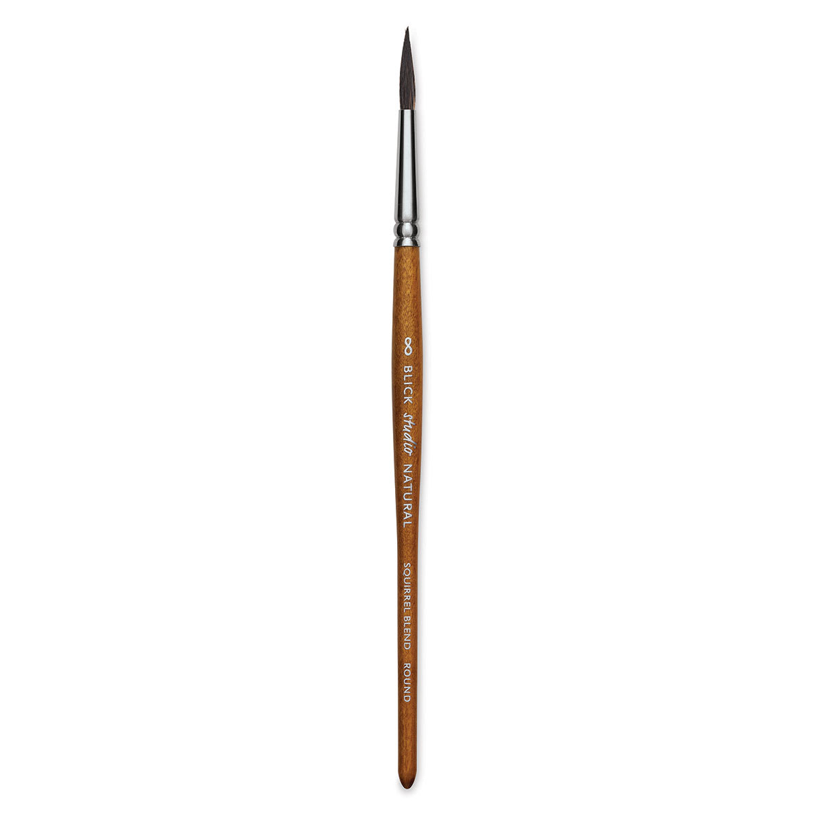 Blick Studio Natural Squirrel Brush - Round, Black Handle, Size 8