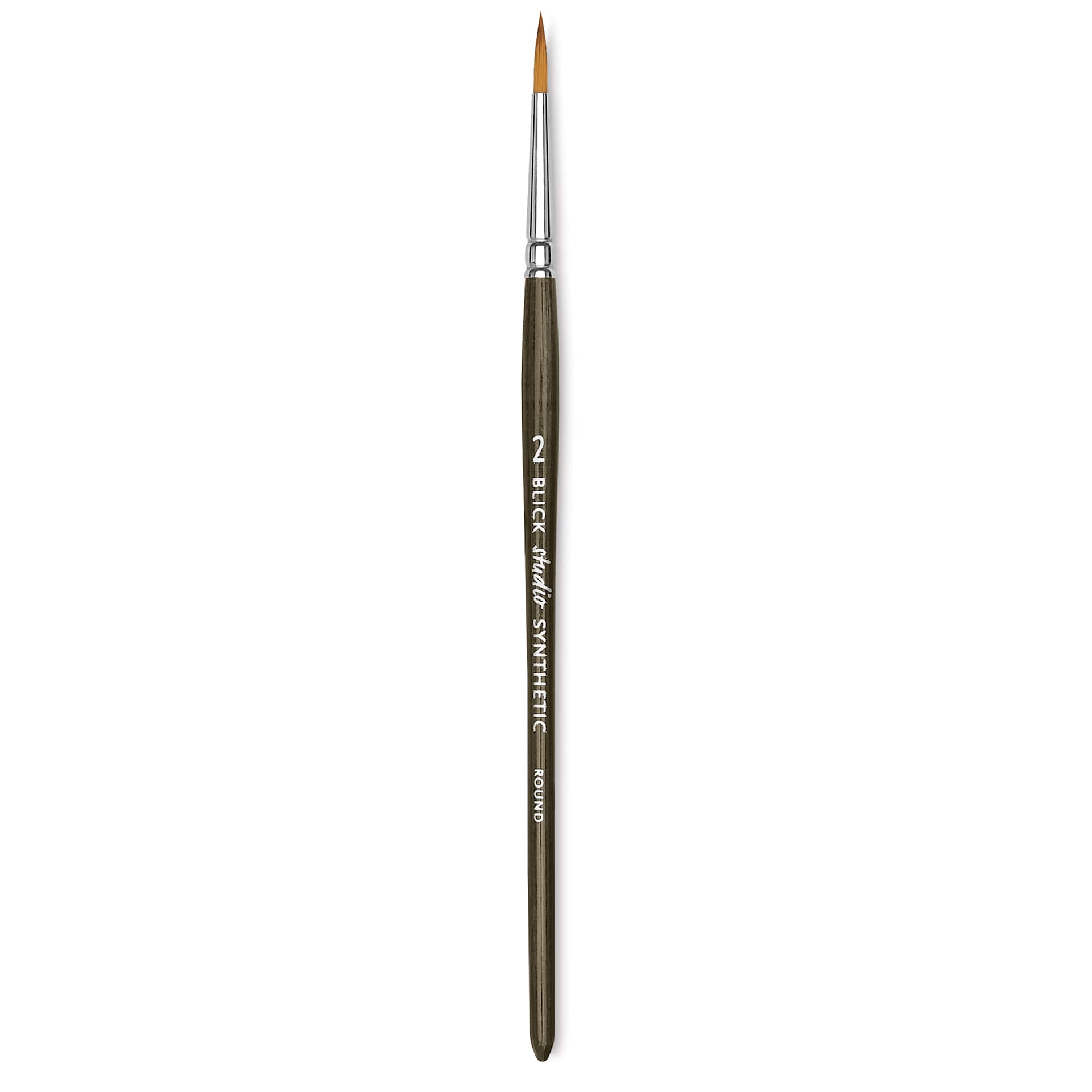 Blick Studio Short Handle Synthetic Brush - Round, Black Handle, Size 2