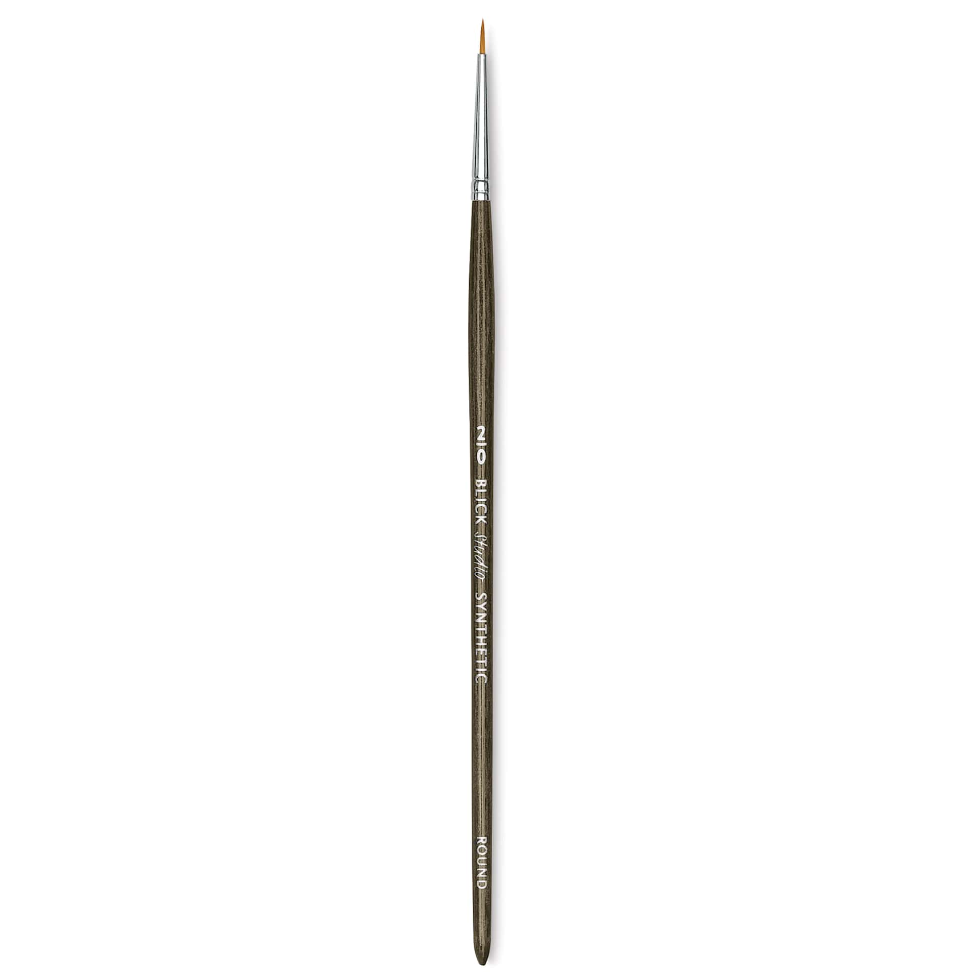 Blick Studio Short Handle Synthetic Brush - Round, Black Handle, 2/0